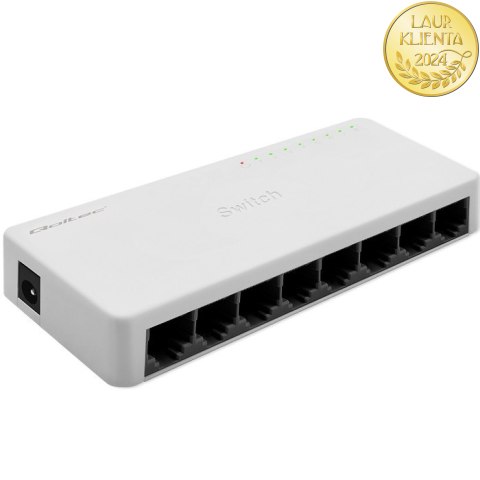 Qoltec SWITCH Przełącznik sieciowy 8 x port RJ45 | 100Mbps | Fast Ethernet | LAN