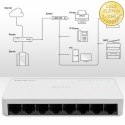 Qoltec SWITCH Przełącznik sieciowy 8 x port RJ45 | 100Mbps | Fast Ethernet | LAN