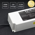 Qoltec Zasilacz impulsowy LED IP67 | 150W | 12V | 12.5A | Wodoodporny | Biały