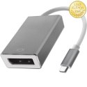 Qoltec Adapter przejściówka USB-C 3.1 | DisplayPort | 4K | MHL | Aluminiowy