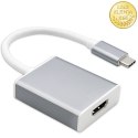 Qoltec Adapter przejściówka USB-C 3.1 | HDMI | 4K | MHL | Aluminiowy