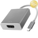 Qoltec Adapter przejściówka USB-C 3.1 | HDMI | 4K | MHL | Aluminiowy