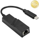 Qoltec Adapter sieciowy przejściówka USB-C 3.1 | RJ-45 | Ethernet | 1000Mb/s