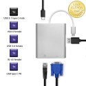 Qoltec Hub Adapter USB-C 3.1 4w1 | USB 3.0 | VGA | RJ45 | USB-C PD 92W