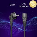 Qoltec Kabel zasilający IEC C13/SCHUKO | 3x0.75mm² | 0.6m