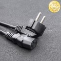 Qoltec Kabel zasilający IEC C13/SCHUKO | 3x0.75mm² | 0.6m