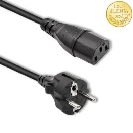 Qoltec Kabel zasilający IEC C13/SCHUKO | 3x0.75mm² | 1.8m