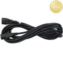 Qoltec Kabel przedłużający zasilający IEC C13/C14 | 3x1.5mm² | 1.8m