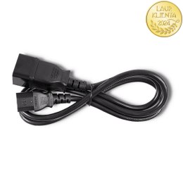 Qoltec Kabel przedłużający zasilający IEC C20/C13 | 3x1.5mm² | 1.2m