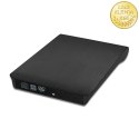 Qoltec Obudowa/kieszeń na napęd optyczny CD/DVD SATA | USB 3.0 | 9.5mm | wbudowany kabel