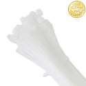 Qoltec Opaski zaciskowe Trytki kablowe | 2.5*150mm | 100 szt. | Nylon66 | UV | Białe