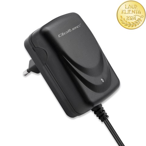 Qoltec Automatyczna ładowarka do akumulatora AGM GEL STD 12V | 1A | Prostownik z sygnalizatorem LED