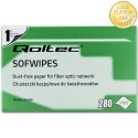Qoltec Chusteczki bezpyłowe do światłowodów | 280 szt.