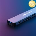 Qoltec Hub Adapter 8w1 USB-C/USB | USB-C | 4xUSB | SD/TF card | JACK 3.5mm TRRS