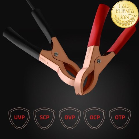 Qoltec Inteligentna ładowarka Monolith do akumulatorów LiFePO4 AGM GEL SLA | 10A | 24V