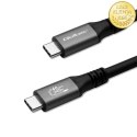 Qoltec Kabel USB4 Ultra-Fast | USB-C PD 240W | Thunderbolt 3/4 | 4K | 40Gb/s | 1m | Czarny