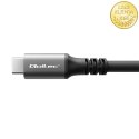 Qoltec Kabel USB4 Ultra-Fast | USB-C PD 240W | Thunderbolt 3/4 | 4K | 40Gb/s | 1m | Czarny