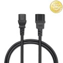 Qoltec Kabel zasilający do UPS | IEC C13/C14 | 3x0.75mm² | 1m