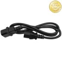 Qoltec Kabel zasilający do UPS | IEC C13/C14 | 3x0.75mm² | 1m