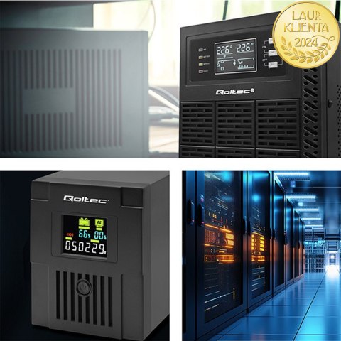 Qoltec Kabel zasilający do UPS | IEC C13/C14 | 3x1.0mm² | 1.5m