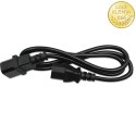 Qoltec Kabel zasilający do UPS | IEC C13/C14 | 3x1.0mm² | 1.5m