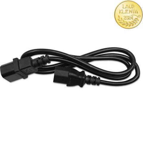 Qoltec Kabel zasilający do UPS | IEC C13/C14 | 3x1.0mm² | 1.5m