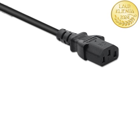 Qoltec Kabel zasilający do UPS | IEC C13/C14 | 3x1.0mm² | 1.5m