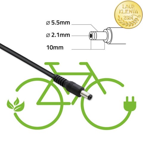 Qoltec Ładowarka do roweru, skutera elektrycznego 36V | 42V | 2A | 5.5*2.1 | +kabel zasilający