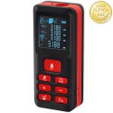 Qoltec Precyzyjny cyfrowy dalmierz laserowy z elektroniczną poziomicą | podświetlany LCD | 50m