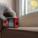 Qoltec Precyzyjny cyfrowy dalmierz laserowy z elektroniczną poziomicą | podświetlany LCD | 50m