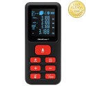 Qoltec Precyzyjny cyfrowy dalmierz laserowy z elektroniczną poziomicą | podświetlany LCD | 50m
