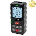 Qoltec Precyzyjny cyfrowy dalmierz laserowy z poziomicą | podświetlany LCD | 50m