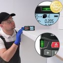Qoltec Precyzyjny cyfrowy dalmierz laserowy z poziomicą | podświetlany LCD | 50m