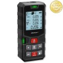 Qoltec Precyzyjny cyfrowy dalmierz laserowy z poziomicą | podświetlany LCD | 50m