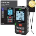 Qoltec Precyzyjny cyfrowy dalmierz laserowy z poziomicą | podświetlany LCD | 50m