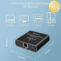 Qoltec Rozdzielacz Splitter Ethernet mini SWITCH 1x4 RJ45 | 1000Mb/s | USB-C | Aluminium