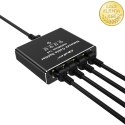 Qoltec Rozdzielacz Splitter Ethernet mini SWITCH 1x4 RJ45 | 1000Mb/s | USB-C | Aluminium