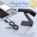 Qoltec Skaner czytnik kodów kreskowych + stojak na skaner | 1D | USB
