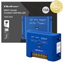 Qoltec Solarny regulator ładowania MPPT 15A do zasilania odbiorników DC i ładowania akumulatorów 12V / 24V | AGM | GEL