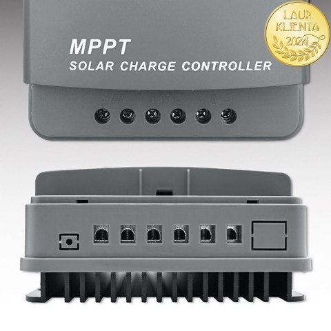 Qoltec Solarny regulator ładowania MPPT z czujnikiem temperatury 10A |12V / 24V | LCD | 2 x USB | Bluetooth | APP | GEL | LiFePO