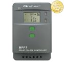 Qoltec Solarny regulator ładowania MPPT z czujnikiem temperatury 10A |12V / 24V | LCD | 2 x USB | Bluetooth | APP | GEL | LiFePO