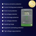 Qoltec Solarny regulator ładowania MPPT z czujnikiem temperatury 40A |12V / 24V | LCD | 2 x USB | Bluetooth | APP | GEL | LiFePO