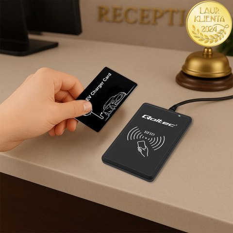Qoltec System hotelowy EV | programator kart EV + oprogramowanie + 5 kart EV