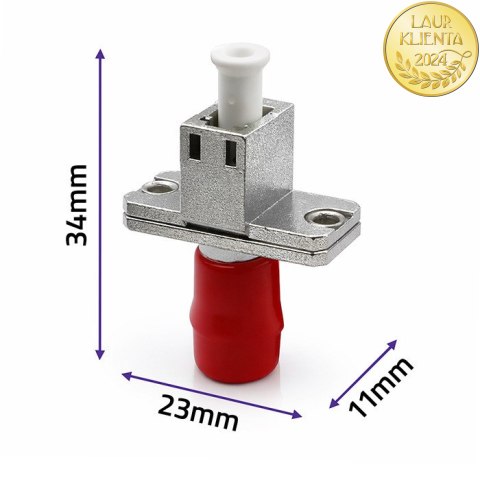 Qoltec Adapter hybrydowy LC/UPC - ST/UPC | Simplex | Multimode