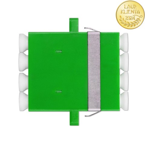 Qoltec Adapter światłowodowy LC/APC | Quad | Singlemode