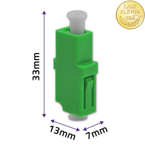Qoltec Adapter światłowodowy LC/APC | Simplex | Singlemode