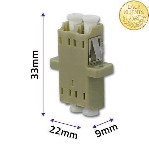 Qoltec Adapter światłowodowy LC/UPC | Duplex | Multimode
