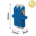 Qoltec Adapter światłowodowy LC/UPC | Duplex | Singlemode