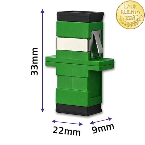 Qoltec Adapter światłowodowy SC/APC | Simplex | Singlemode