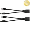 Qoltec Adapter zasilania PoE | LAN | RJ-45 | 5.5*2.1 mm